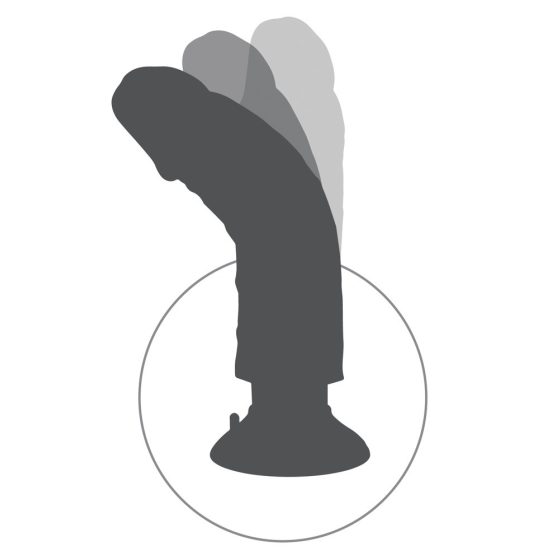 King Cock 10 - Prilagodljiv dildo z blazinicami (25 cm) - naravni