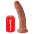 King Cock - realistični dildo s priseskom - 23 cm - temna koža
