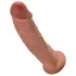 King Cock - realistični dildo s priseskom - 23 cm - temna koža