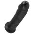 King Cock - dildo z vakuumskim dnom - črn - 23 cm
