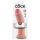 King Cock - dildo z veliko prisesalko - 25 cm - naravna barva
