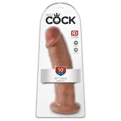   King Cock - dildo z močnim priseskom - 25 cm - temna naravna barva