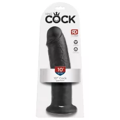 King Cock - dildo z vakuumsko pritiskačo - 25 cm - črna
