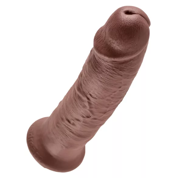 King Cock - dildo z vakuumsko podlago - 25 cm - rjav