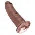 King Cock - dildo z vakuumsko podlago - 25 cm - rjav