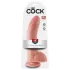 King Cock 9 - velik dildo z modoma in priseskom (23 cm, naraven)