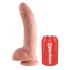 King Cock 9 - velik dildo z modoma in priseskom (23 cm, naraven)