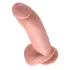 King Cock 9 - velik dildo z modoma in priseskom (23 cm, naraven)