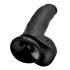 King Cock - dildo z močno prisesalko in modami - črn 23 cm