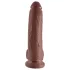 King Cock - realistični dildo z modami in priseskom - 23 cm - rjav