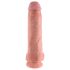 King Cock - realistični dildo z modami in priseskom - 28 cm - naravna barva