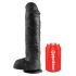King Cock 11 - dildo z modom in priseskom - črn - 28 cm