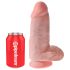 King Cock - dildo z modom in priseskom - 23 cm - naravna barva
