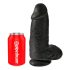 King Cock 9 Chubby - prisesan dildo črne barve (23 cm)