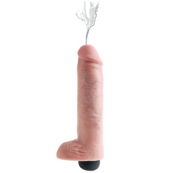 King Cock 10 - realističen dildo za brizganje (25 cm) - naravni