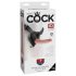 King Cock - Strap-on dildo s pasom - črn 18 cm