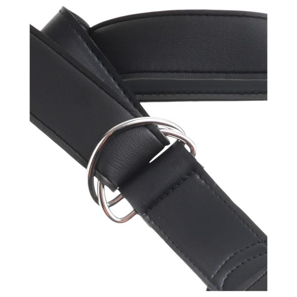 King Cock - Strap-on dildo s pasom - črn 18 cm