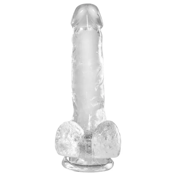 King Cock Clear - dildo s priseskom in modami - prozoren 15 cm