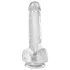 King Cock Clear - dildo s priseskom in modami - prozoren 15 cm