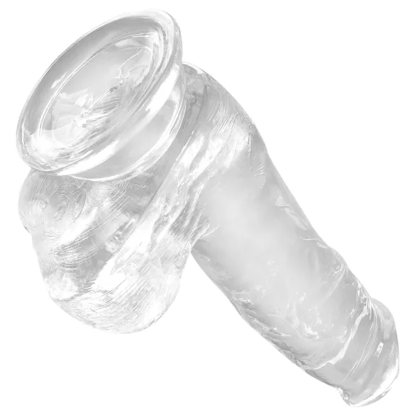King Cock Clear - dildo s priseskom in modami - prozoren 15 cm