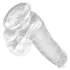King Cock Clear - dildo s priseskom in modami - prozoren 15 cm