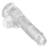 King Cock Clear - dildo s priseskom in modami - prozoren 15 cm