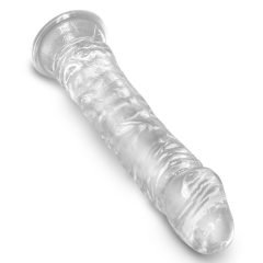 King Cock Clear 8 - velik dildo z objemko (20 cm)