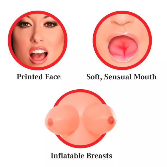 Pipedream Brooke Le Hook - napihljiva lutka v naravni velikosti