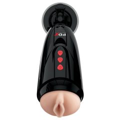   PDX Elite Dirty Talk - vibracijski masturbator z možnostjo polnjenja (črn)