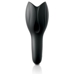   Control Cock Teaser - vodoodporen vibrator z želodom, ki ga je mogoče polniti (črn)