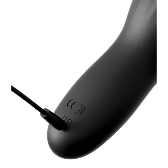 Control Cock Teaser - vodoodporen vibrator z želodom, ki ga je mogoče polniti (črn)
