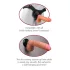 Real Feel Deluxe No.1 - realistični vibrator s testisi - kožna barva
