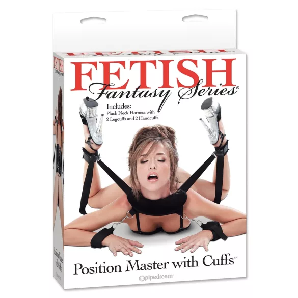Fetish Position Master - BDSM vezalni komplet - črna