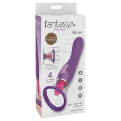   Fantasy - vibrator za lizanje 3v1 - akumulatorski - vijoličen