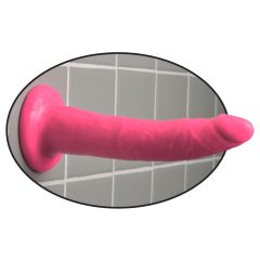 Dillio 7 - pripenjalni, realistični dildo (18 cm) - roza