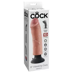 King Cock - realistični upogljiv vibrator - 25 cm