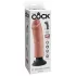 King Cock - realistični upogljiv vibrator - 25 cm