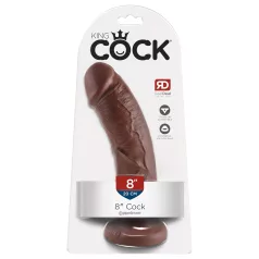 King Cock - dildo realistični - 20 cm - rjav
