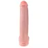 King Cock - dildo s priseskom in modom - 38 cm - naravna barva