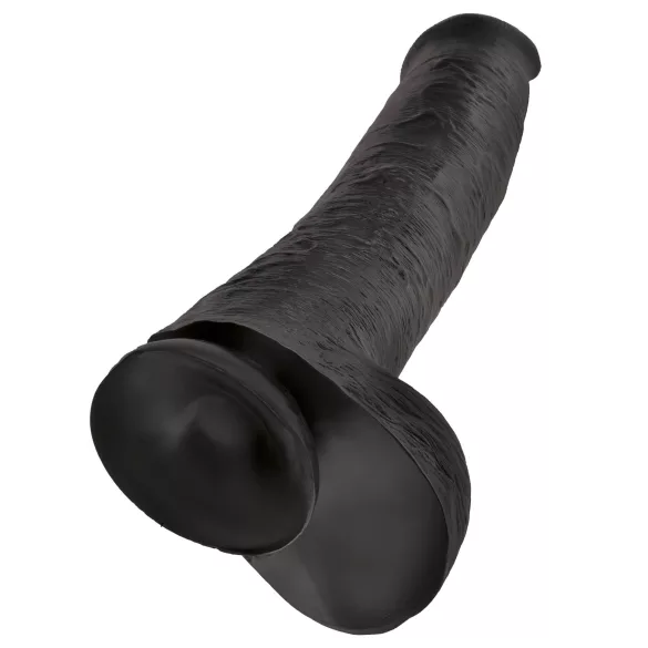 King Cock 15 - dildo z modrčki in priseskom - črna 38 cm