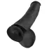 King Cock 15 - dildo z modrčki in priseskom - črna 38 cm