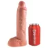 King Cock - strap-on dildo - votlo, nastavljivo, 25 cm