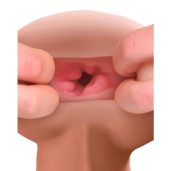 PDX - umetna zadnjica in penis tulec 2v1 - naravna barva