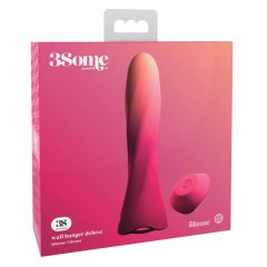   3Some wall banger deluxe - vibrator za drog z radijskim upravljanjem, ki ga je mogoče ponovno napolniti (roza)