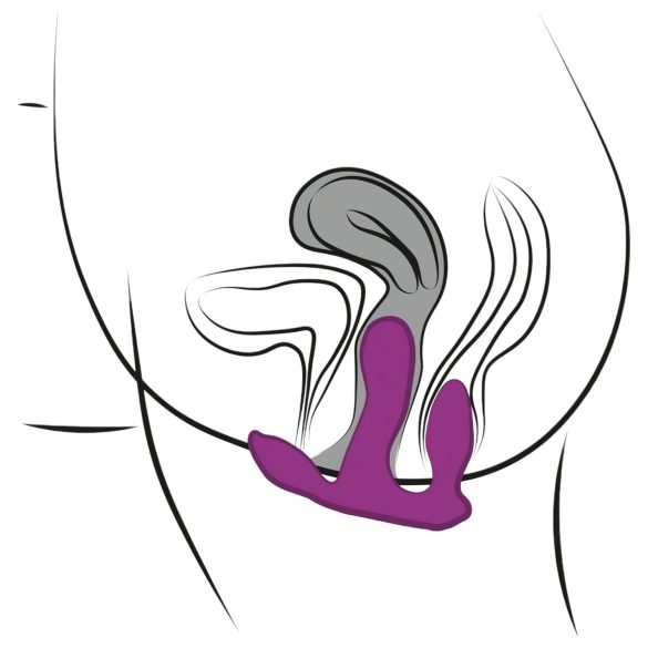 3Some popolna ekstaza - akumulatorski, radijski trojni vibrator (vijoličen)