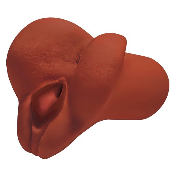 PDX - moški masturbator 2v1 - realističen videz - rjava