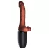 King Cock Plus 7,5 - vibrator z modom potiskanja in modi - rjav