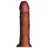 King Cock Plus 7,5 - vibrator z modom potiskanja in modi - rjav