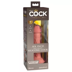   King Cock Elite 6 - realistični dildo z vakuumskim podstavkom 15cm