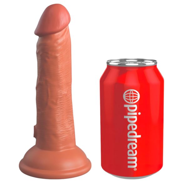 King Cock Elite - dildo z vakumskim podstavkom - realističen - 15 cm - temen